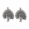 Tibetan Style Alloy Pendant Rhinestone Settings TIBEP-N008-091-2