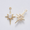 Brass Glass Charms X-KK-T049-059G-02-NF-2