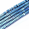 Electroplate Non-magnetic Synthetic Hematite Beads Strands G-L489-D02-1