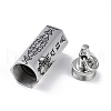 Openable 304 Stainless Steel Urn Ashes Pendants STAS-D097-08P-4