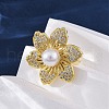 Brass Micro Pave Clear Cubic Zirconia Cuff Rings for Women RJEW-H248-07G-3