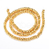 Electroplate Non-magnetic Synthetic Hematite Bead Strands X-G-Q465-15G-2