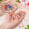 320Pcs 16 Styles 2-Hole Glass Seed Beads SEED-TA0001-29-5