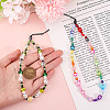 Gorgecraft 2 Styles Rainbow Resin Beaded Mobile Phone Lanyard Wrist Strap HJEW-GF0001-46-3