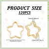   120Pcs Rack Plating Brass Bead Frames KK-PH0010-78G-2
