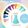20Pcs 10 Colors Polycotton(Polyester Cotton) Tassel Pendant Decorations FIND-YW0004-57-2