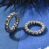 Skull Ring 316 Surgical Stainless Steel Hoop Nose Rings EJEW-G416-19B-AS-1