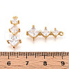 Brass Micro Pave Cubic Zirconia Pendants KK-N261-118A-G-3