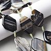 Natural Banded Agate/Striped Agate Beads Strands G-G196-A02-02-1