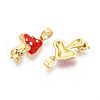 Brass Enamel Pendants KK-N257-56G-2
