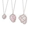 3Pcs 3 Sizes 304 Stainless Steel Macrame Pouch Empty Stone Holder Necklace Making NJEW-JN05240-3