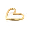 Brass Heart Linking Rings KK-B131-04G-2