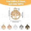 HOBBIESAY 300Pcs 5 Colors Alloy Charms FIND-HY0002-61-2