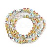 Electroplate Transparent Glass Beads Strands EGLA-U004-03A-HP02-2