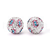 Polymer Clay Pave Rhinestone Beads RB-T018-02B-2