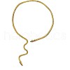 Adjustable Alloy Jet Rhinestone Snake Cuff Choker Necklaces FS-WGFB1C6-01-4