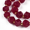 Lab Grown Red Corundum Beads Strands G-T140-10-01-4