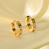 Stainless Steel Enamel Hoop Earrings FS1910-1