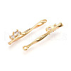 Brass Micro Pave Cubic Zirconia Pendants KK-N261-119B-G-2