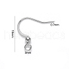 Tarnish Resistant 304 Stainless Steel French Earring Hooks X-STAS-S111-004-3