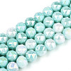 Electroplate Glass Beads Strands GLAA-N010-10mm-10-1