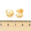 Brass Clear Cubic Zirconia Hoop Earrings EJEW-Q016-07G-4