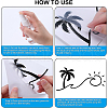 Beach Theme PVC Cartoon Self Adhesive Car Stickers FIND-WH0152-165C-6