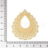 304 Stainless Steel Etched Metal Embellishments Pendants STAS-H236-06G-3