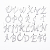 Tarnish Resistant 304 Stainless Steel Alphabet Pendants STAS-F129-P-1