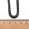 304 Stainless Steel Wheat Chain Necklaces for Women Men NJEW-A033-03B-AS-3