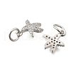 Brass Micro Pave Cubic Zirconia Pendants KK-K300-11P-2