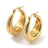 Ion Plating(IP) 304 Stainless Steel Croissant Hoop Earrings for Women EJEW-E288-01G-1