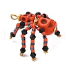 Halloween Theme Dyed Synthetic Turquoise & Glass Seed Beads Pendants PALLOY-MZ00774-04-5