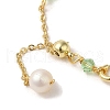 Glalss & Natural Pearl Beaded Bracelets BJEW-C051-46G-3