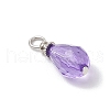 Acrylic with Iron Pendants PALLOY-JF03685-4