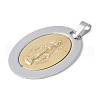 304 Stainless Steel Pendants STAS-S162-03GP-2