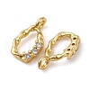 Brass Micro Pave Cubic Zirconia Pendants KK-P308-48G-2