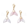Mermaid Tail Resin Pendant Decorations HJEW-JM03120-1