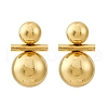 Brass Stud Earrings EJEW-R025-01G-4