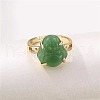 Brass & Resin Adjustable Finger Rings for Women FS-WG6D172-01-2