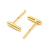 Brass Hollow Out Initial Letter Stud Earrings for Women EJEW-A044-01G-I-2