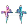 Ion Plating(IP) 304 Stainless Steel Pendants STAS-L020-028RC-1