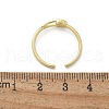 Brass Shell Cuff Rings for Women RJEW-C126-12G-5