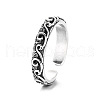 Auspicious Cloud Pattern 925 Sterling Silver Adjustable Cuff Rings FS-WG18D46-01-5