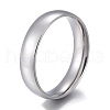 Non-Tarnish 304 Stainless Steel Flat Plain Band Rings STAS-I160-B-P-1