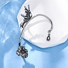316 Surgical Stainless Steel Black Cubic Zirconia Cuff Earrings EJEW-E300-27AS-02-1