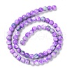 Synthetic Ocean White Jade Beads Strands G-L019-6mm-01-3