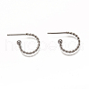 304 Stainless Steel Stud Earring Findings X-STAS-L252-001P-1