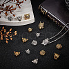DELORIGIN 48Pcs 12 Styles Tibetan Style Alloy Beads FIND-DR0001-22-4