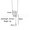 Rhodium Plated 925 Sterling Silver Double Layer Flower Imitation Pearl Pendant Necklaces XB5685-4